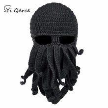 Load image into Gallery viewer, Handmade Tentacle Octopus Pure cotton Hat Balaclava Cap Winter Warm Hat Skullies Beanies for Men's Best Christmas Gift