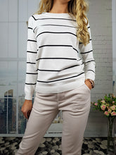 Load image into Gallery viewer, 2023 Autumn Winter Long Sleeve Striped Pullover Women Sweater Knitted Sweaters O-Neck Tops Korean Pull Femme Jumper