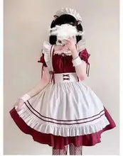 Load image into Gallery viewer, 2023 Black Cute Lolita Maid Costumes Girls Women Lovely Maid Cosplay Costume Animation Show Japanese Outfit Dress Clothes