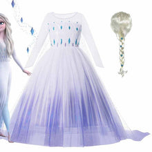 Load image into Gallery viewer, Costume for Girls Princess Elsa Dress Xmas White Ball Gown Halloween Kids Snow Queen Cosplay Carnival Clothing