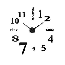 Load image into Gallery viewer, Wall Clock Fashion big size mirror sticker brief living decor meetting room Modern Design Silent Acrylic