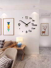 Load image into Gallery viewer, Wall Clock Fashion big size mirror sticker brief living decor meetting room Modern Design Silent Acrylic
