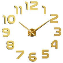 Load image into Gallery viewer, Wall Clock Modern Design Large Mirror Stickers Living Room Home Decor
