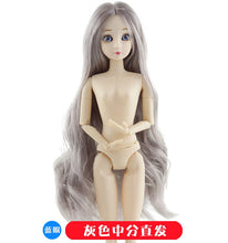 Load image into Gallery viewer, 2023 New 30cm Fashion Doll 1/6 BJD Dolls Body Make-up 3D Eyes Long Wig Hair Beautiful Princess Baby Girl Dolls DIY Toy for Girls