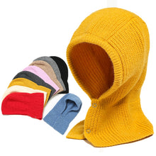 Load image into Gallery viewer, 2023 Women Winter Knitted Cap Pullover Lady Balaclava Hat Warm Ring Scarf Woolen Yarn Beanie Outdoor Snood Collar Muffler