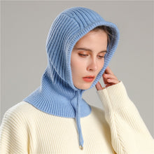 Load image into Gallery viewer, 2023 Women Winter Knitted Cap Pullover Lady Balaclava Hat Warm Ring Scarf Woolen Yarn Beanie Outdoor Snood Collar Muffler