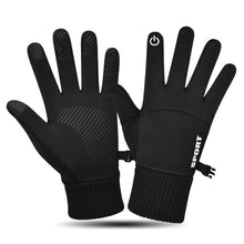 Load image into Gallery viewer, Men's Korean-Style Touch Screen Warm Waterproof Non-Slip Custom Logo Wholesale Outdoor Sports Riding Gloves