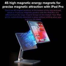 Load image into Gallery viewer, IPad Tablets Magnetic Aluminium Stand Desktop Stand 360 Degrees Rotate and Adjustable Angle fo Tablets/Pads