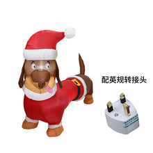 Load image into Gallery viewer, Inflation Model 1.5 M Sausage Dog Light Inflatable Christmas Decorations Arrangement
