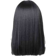 Load image into Gallery viewer, Lisa Same Cartoon Qi Bangs Black Median to Long Straight Hair Ruili Cute Fashion Whole Wig Full-Head Wig