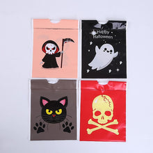 Load image into Gallery viewer, 20pcs Hallwoeen Pumpkin Skull Cat Candy Bundle Pocket Bag Cellophane Food Plastic Package Halloween Party Decor Gift Bag Mix