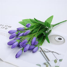 Load image into Gallery viewer, 5pcs Tulip Artificial Flower Silk Lavender Tulips Bouquet Fake Flower For Wedding Decoration Flowers Home Garen Decor