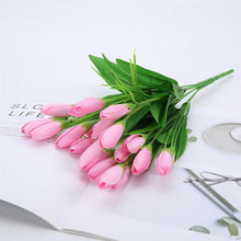 Load image into Gallery viewer, 5pcs Tulip Artificial Flower Silk Lavender Tulips Bouquet Fake Flower For Wedding Decoration Flowers Home Garen Decor