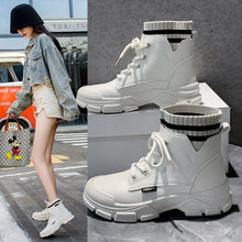 Load image into Gallery viewer, Women's British Style Autumn and Winter Boots All-Matching Women's Shoes Thick Bottom Height Increasing Locomotive Ankle Boots Tide
