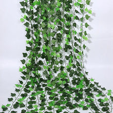 Load image into Gallery viewer, 210cm Artificial Plants Fake Ivy Vines Silk Green Artificial Leaves Liana For Decoration Wedding Party Home Decor Wall Hanging