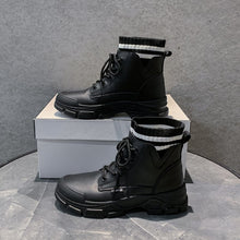 Load image into Gallery viewer, Women's British Style Autumn and Winter Boots All-Matching Women's Shoes Thick Bottom Height Increasing Locomotive Ankle Boots Tide