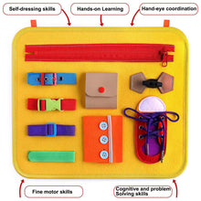 Load image into Gallery viewer, Learning Board Educational Toys for Children and Infants Dressing Release Buckle Portable Felt Learning Board