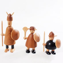 Load image into Gallery viewer, Wooden Soldier Decoration Three Vikings Combination Decoration Home Decoration Study Domestic Ornaments