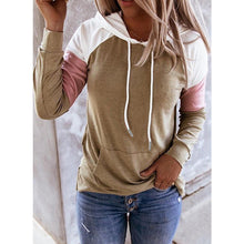 Load image into Gallery viewer, Autumn and Winter New Women's Casual Long-Sleeved Loose Casual Color Stitching Hoodie Women
