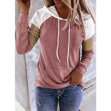Load image into Gallery viewer, Autumn and Winter New Women's Casual Long-Sleeved Loose Casual Color Stitching Hoodie Women