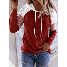 Load image into Gallery viewer, Autumn and Winter New Women's Casual Long-Sleeved Loose Casual Color Stitching Hoodie Women