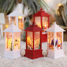 Load image into Gallery viewer, Christmas Storm Lantern Candlestick Lamp Small Night Lamp Old Snowman Decoration Small Night Lamp Desktop Decoration