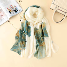 Load image into Gallery viewer, Spring and Summer New Silk Scarf Gift Silk Imitation Silk Women's Printed Imitation Mulberry Silk Beach Towel Shawl Scarf