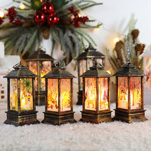 Load image into Gallery viewer, Christmas Storm Lantern Candlestick Lamp Small Night Lamp Old Snowman Decoration Small Night Lamp Desktop Decoration
