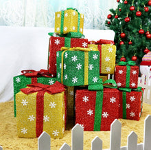 Load image into Gallery viewer, Christmas Tree Decoration High-End Frosted Platic Box Festival Bar Shopping Window Decoration Snowflake Gift Box