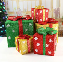 Load image into Gallery viewer, Christmas Tree Decoration High-End Frosted Platic Box Festival Bar Shopping Window Decoration Snowflake Gift Box