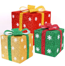 Load image into Gallery viewer, Christmas Tree Decoration High-End Frosted Platic Box Festival Bar Shopping Window Decoration Snowflake Gift Box