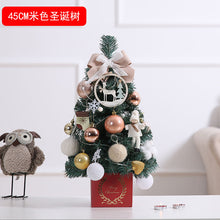 Load image into Gallery viewer, Korean Style Pink Mini Christmas Tree Set Desktop Christmas Tree Ornaments Led Gold 60cm Snow Tree Gift with Light