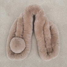 Load image into Gallery viewer, Real Rabbit Fur Scarf Women's Short Scarf Winter Warm Thickened Fur Three-Tube Big Fur Ball