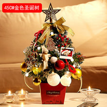 Load image into Gallery viewer, Korean Style Pink Mini Christmas Tree Set Desktop Christmas Tree Ornaments Led Gold 60cm Snow Tree Gift with Light