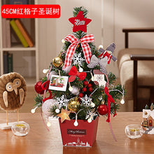 Load image into Gallery viewer, Korean Style Pink Mini Christmas Tree Set Desktop Christmas Tree Ornaments Led Gold 60cm Snow Tree Gift with Light