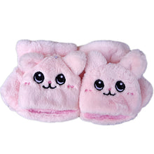 Load image into Gallery viewer, Couple Flip Pure Color Thickened Warm Plush Keyboard Half Finger Gloves for Men and Women Winter