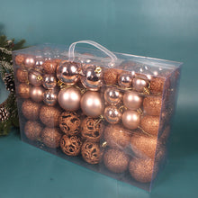Load image into Gallery viewer, 3-6cm Set of 100 PVC Boxed Bright Matting Agent Balls Hollow out Christmas Tree Decorations Colorful Ball