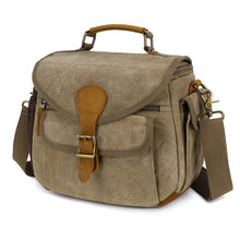 Load image into Gallery viewer, Outdoor Camera Bag Digital SLR Professional Waterproof Oil Wax Canvas Shoulder Bag