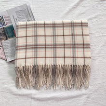 Load image into Gallery viewer, Houndstooth Scarf for Women Winter 2023 New Plaid Artificial Cashmere Scarf Thick Shawl Scarf for Women