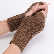 Load image into Gallery viewer, Twist Fashion Gloves Korean New Knitted Wool Keep Warm Half Finger Fingerless Gloves