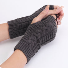 Load image into Gallery viewer, Twist Fashion Gloves Korean New Knitted Wool Keep Warm Half Finger Fingerless Gloves
