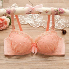 Load image into Gallery viewer, Bras for Women Brassiere Push Up Bra Lace Gather Bralette with Wrapped Bow Knot Underwear