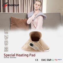Load image into Gallery viewer, 220V - 240V 100W 60*62CM Winter Electric Neck and Shoulder Warmer Wrap Heating Pad Third Gear Temperature Controller LED EU Plug