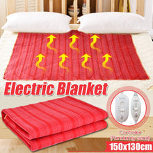 Load image into Gallery viewer, 220V Winter Electric Blanket Heater Single Body Warmer Heated Blanket Thermostat Electric Heating Blanket 150cmx70cm/150cmx130cm