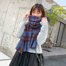 Load image into Gallery viewer, Houndstooth Scarf for Women Winter 2023 New Plaid Artificial Cashmere Scarf Thick Shawl Scarf for Women
