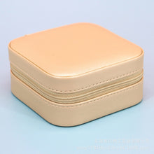 Load image into Gallery viewer, Jewelry Storage Box PU Double-Layer Portable Earring Ring Holders Case with Mirror