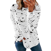 Load image into Gallery viewer, Spring and Autumn T-shirt Women's Graffiti Printing Loose All-Matching Top Long-Sleeved T-shirt