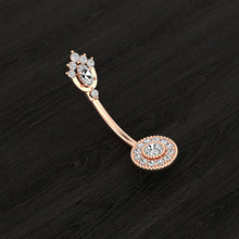 Load image into Gallery viewer, Round Zircon Navel Ring Navel Stud Human Body Piercing Accessories
