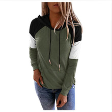 Load image into Gallery viewer, Autumn and Winter New Women's Casual Long-Sleeved Loose Casual Color Stitching Hoodie Women