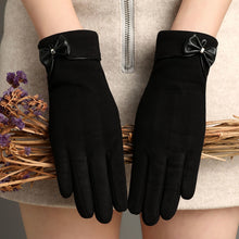 Load image into Gallery viewer, Symbol Rabbit Plush De Suede Bow Touch Screen Warm Outdoor Clothing All-Matching Gloves